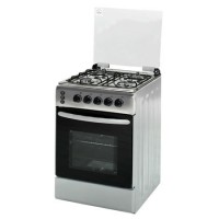 Aragaz Hausberg HB-006IN, 4 arzatoare , Gaz, Aprindere electrica, Rotisor,Iluminare cuptor, 50x60 cm, Inox