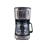 Filtru de cafea digital ZILAN ZLN-1440, Capacitate 1.5L (12 cesti), Plita pentru pastrarea calda a cafelei, Functie programare si amanare, Sistem antipicurare, Putere 900W, Inox