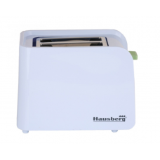 Prajitor de paine Hausberg HB-195V, 750 W, 2 felii, functie decongelare, functie reincalzire, 6 trepte putere, alb/verde