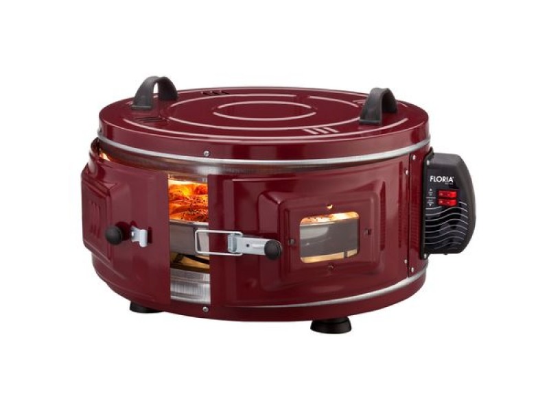  Cuptor Electric rotund FLORIA ZLN-2911, Tava aluminiu 40cm, Putere 1100W, 250 de grade, 40L 