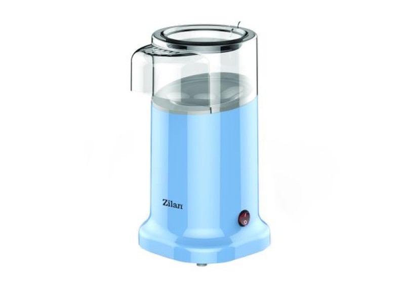 Aparat Pentru Popcorn Zilan ZLN-3147, Putere 1200W, sistem cu jet de aer cald, Bleu