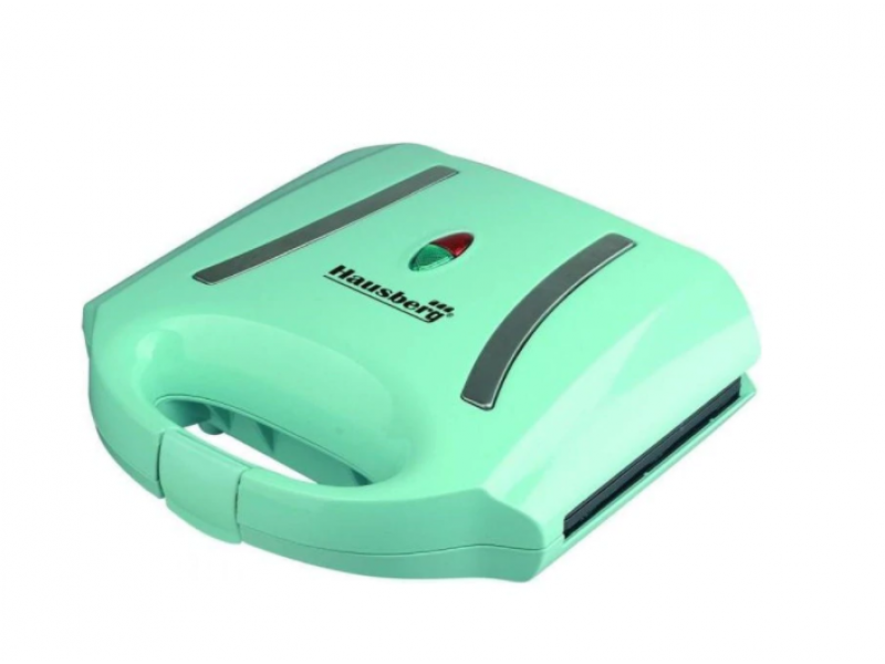 Sandwich maker Hausberg 800W, suprafata antiaderenta, turquoise