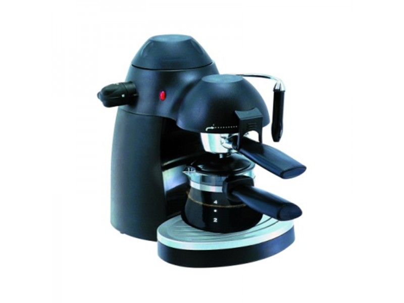 Espressor Cafea Manual Clasic Hausberg, 3.5 Bar, 650 W, 4 Cești, Sistem Spumare, Cappuccino, Negru