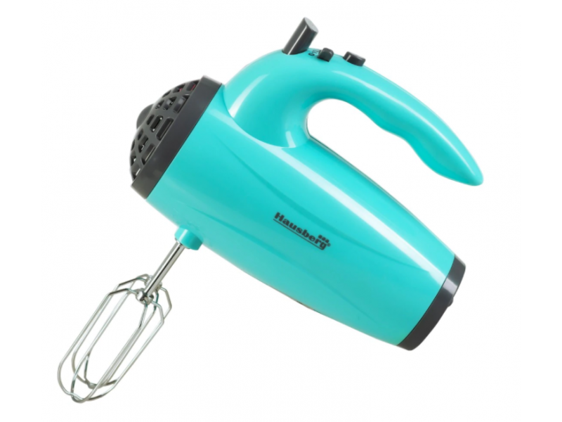 Mixer de mana Hausberg HB4119, Turquoise, 5 viteze , motor de cupru