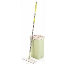 Set Găleată şi Mop cu Stoarcere Action Mop Grunberg, 2 Rezerve, 2 Cuve, 10 Litri, Dop Scurgere, Diverse Culori