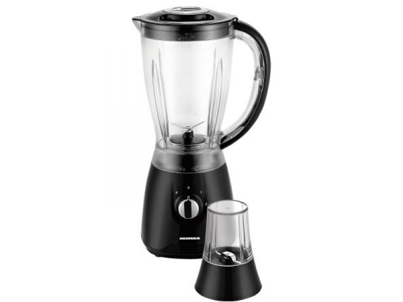 Blender de masa Heinner HBL-500R, 500W, 2 Viteze + Pulse, Bol 1.5L, Rasnita, Negru