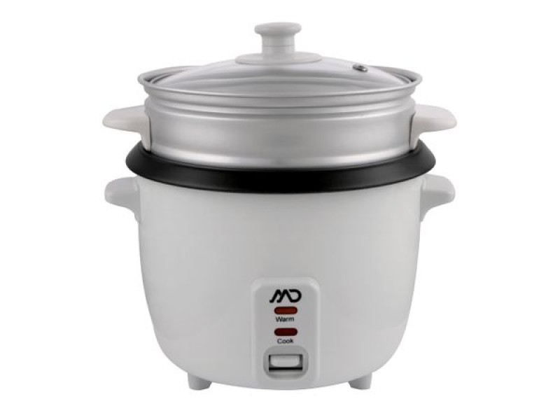 Aparat pentru gatit orez si legume MRC-5010 MD, 400W, vas 1L detasabil, functie mentinere la cald, Alb