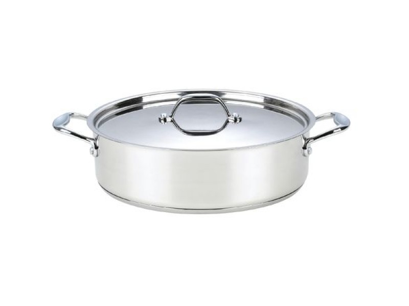 Cratita cu Capac Inox, Grunberg GR5122 , 22 cm, 3 l, Capac Inox, Argintiu