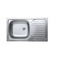 Chiuveta Sanitec SN7002S, pentru blat76 X43,5cm stanga, anticalcar, inox