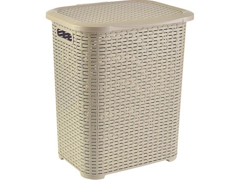 Cos de rufe TUFFEX, plastic rattan, 45 L, BEJ