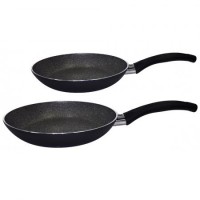 Set 2 tigăi din aluminiu cu interior teflonat, Hausberg Home, 24 și 28cm, fără capac, paleta plastic gratuită, HB-H-710