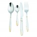 Set tacamuri din inox 72 piese gold,cutie depozitare ,imperial collection,IM-72GOLD