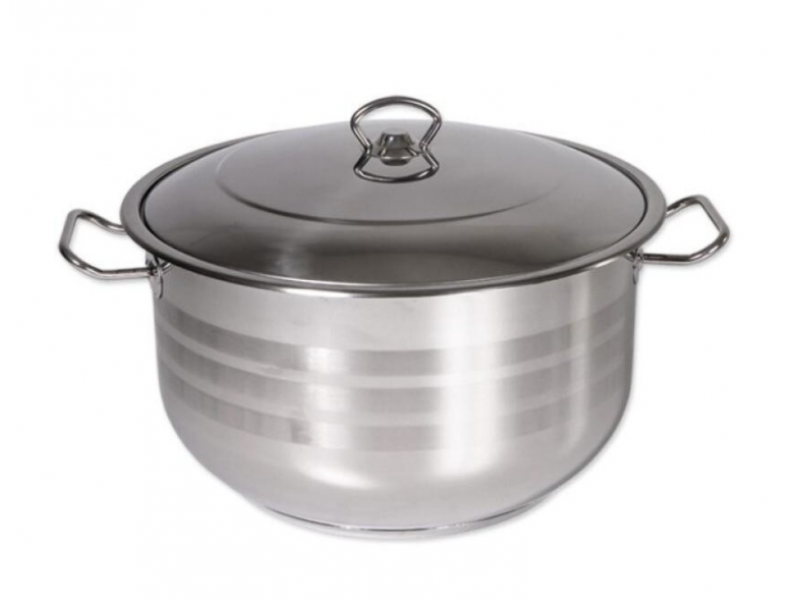 Oala inox cu capac, Zilan 7321 Grando, 16.5 L, 34 cm