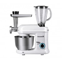 Robot de bucatarie multifunctional All-in-one Hausberg HB-7605AB, 1000 W, mixer/blender/tocat carne, Alb