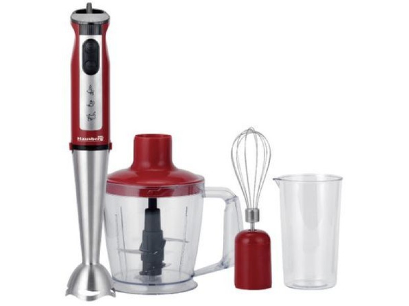 Blender de mana profesional, 4 in 1, Cana, 1000 w, Rosu