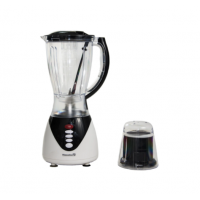 Blender 2 in1, 300 w Hausberg HB7761N, Lame Otel Inoxidabil, Vas de sticla 1,5 l, negru