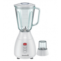 Blender 2 in 1 cu bol de sticla Hausberg HB-7761AB lama din otel inoxidabil, capacitate 1,5L, Alb