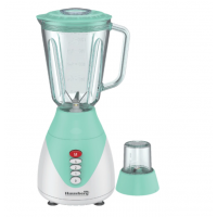 Blender 2 in 1 cu bol de sticla Hausberg HB-7761TR lama din otel inoxidabil, capacitate 1,5L, Turcoaz