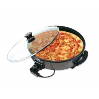 Grill electric pentru pizza ZILAN ZLN7870,putere 1500W,capac din sticla termorezistenta