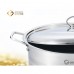 Cratita cu capac din Inox ,34CM, 16L, Grunberg ,GR8134