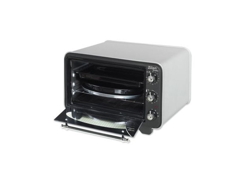 Cuptor Electric Classic Zilan ZLN-8533, Capacitate mare 32 Litri, 1300W, Timer, Gratar, Tavi incluse