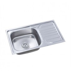 Chiuveta inox pentru blat 43.5x76 cm anticalcar cu preaplin FREDDO ERT-SN9002,disponibil stanga si dreapta