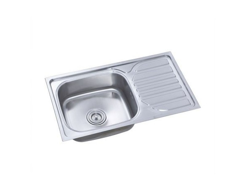 Chiuveta inox pentru blat 43.5x76 cm anticalcar cu preaplin FREDDO ERT-SN9002,disponibil stanga si dreapta