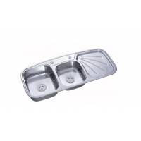 Chiuveta Freddo SN 9010, pentru blat, 2 cuve, cuva stanga, inox