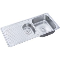 Chiuveta Freddo ERT-SN9011, Pentru blat, 2 cuve, Anticalcar, Inox