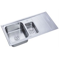 Chiuveta Freddo ERT-SN9012, Pentru blat, Satinat, 2 cuve, Inox