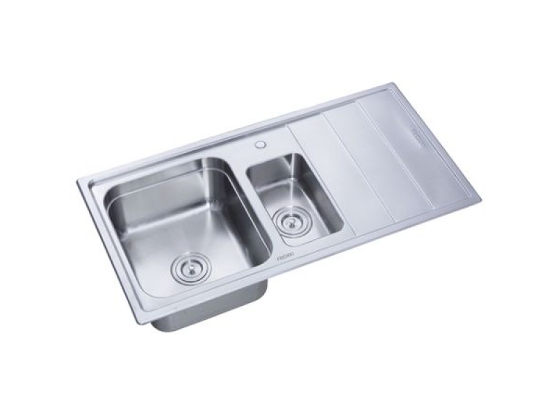 Chiuveta Freddo ERT-SN9012, Pentru blat, Satinat, 2 cuve, Inox