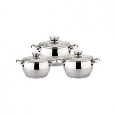 Set de oale bombate din inox Bohmann, 6 piese, 3.9L, 5.1L, 6.6L