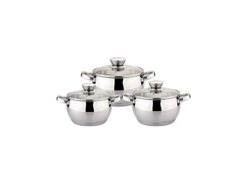 Set de oale bombate din inox Bohmann, 6 piese, 3.9L, 5.1L, 6.6L