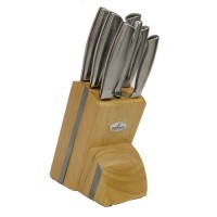 Set cutite inox Bohmann BH-5041, 8 piese, suport lemn