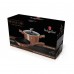 Set oala cu capac si tigaie marmorate (3 piese) din aluminiu forjat Rose Gold (Cupru) Metalic Line Berlinger Haus BH1281N