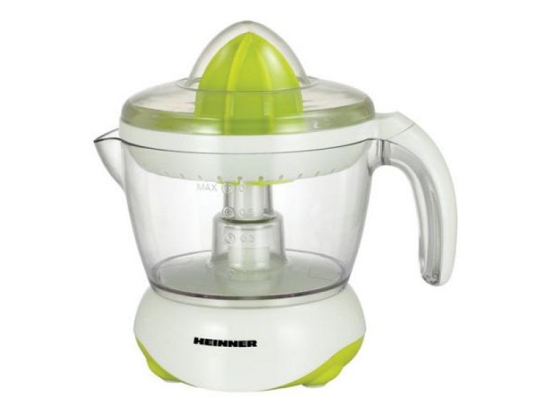 Storcator de citrice Heinner Citrus, 25 W, 0.7 l, 1 Viteza, Doua conuri, Alb/Verde