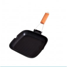 Tigaie grill Grunberg, 20 cm, Negru, fara capac