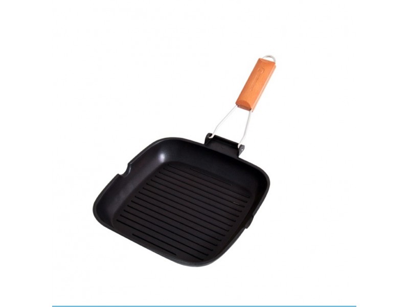 Tigaie grill Grunberg, 20 cm, Negru, fara capac