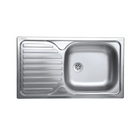 Chiuveta Sanitec ERT-C403D, pentru blat, finisaj satinat, cuva dreapta, 76x43,5cm, Inox