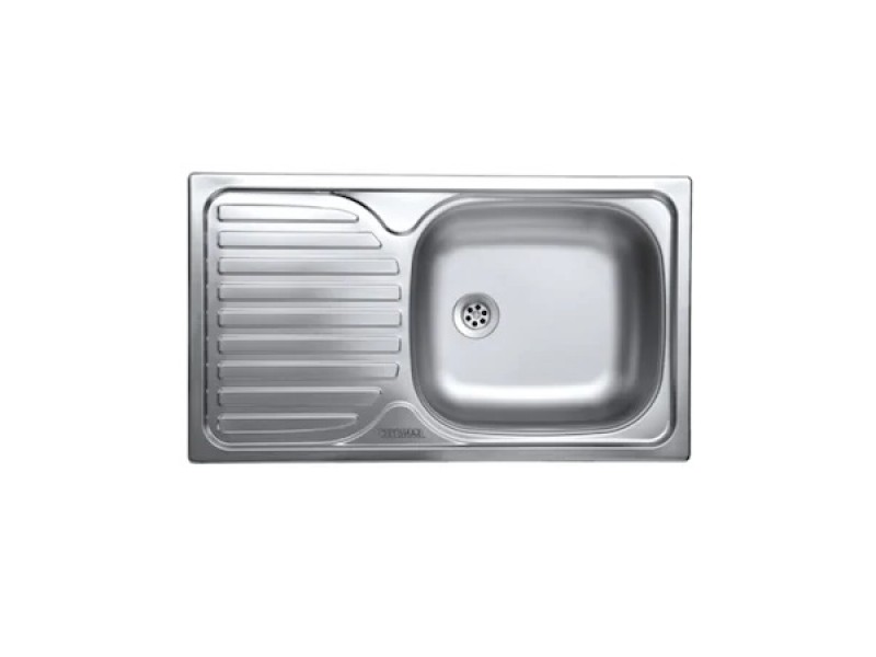 Chiuveta Sanitec ERT-C403D, pentru blat, finisaj satinat, cuva dreapta, 76x43,5cm, Inox