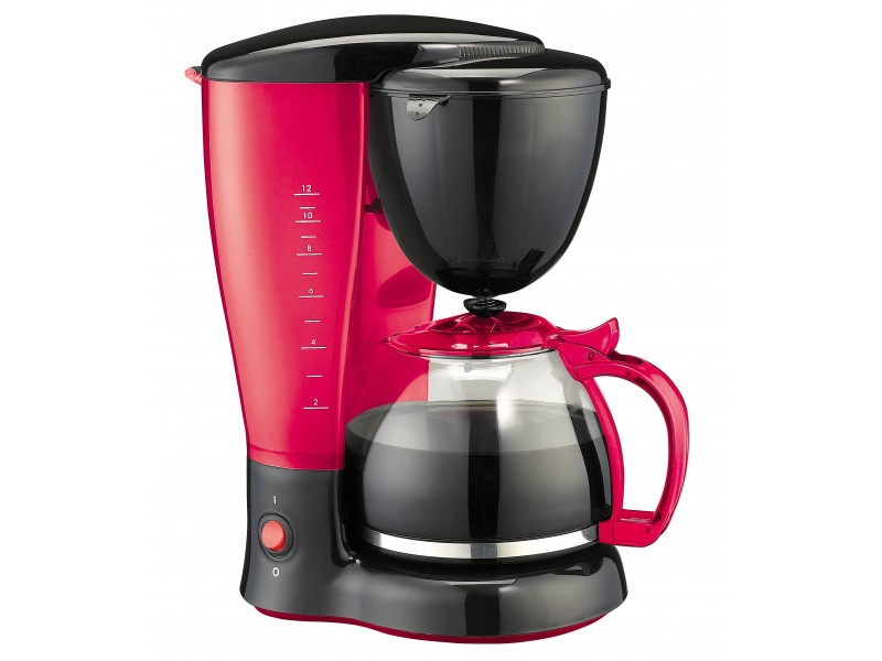 Filtru de cafea Victronic, 800 W, 10-12 Cesti, Rosu/Negru