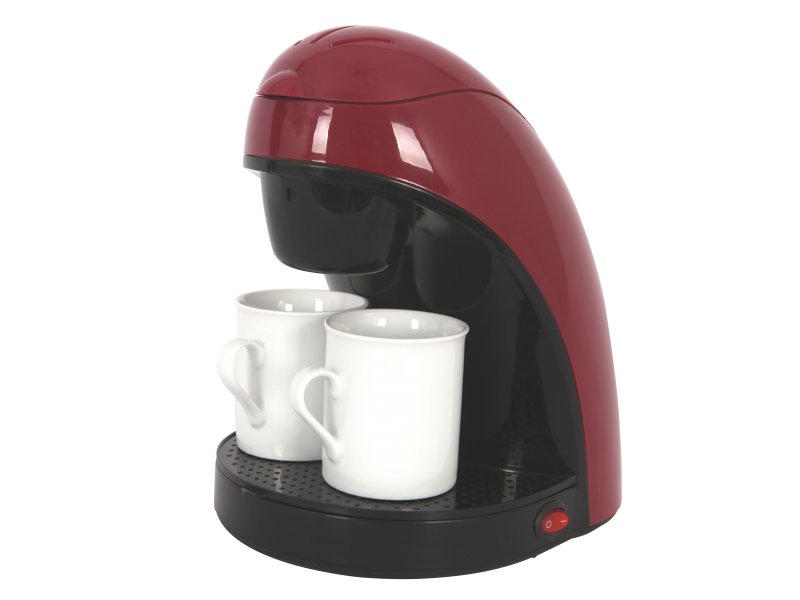  Filtru de cafea Victronic, 450 W, 2 Cani, Rosu/Negru 