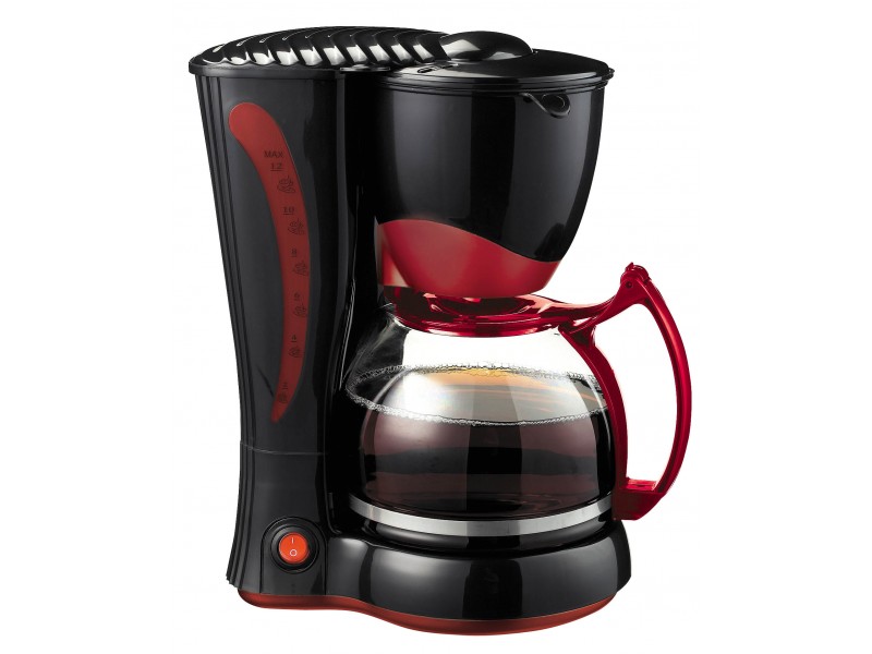  Filtru cafea , capacitate 10-12 cesti ,putere 800W , Rosu/Negru 