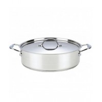 Cratita cu Capac Inox, Grunberg GR5124, 24 cm, 4 l, Capac Inox, Argintiu