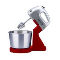 Mixer Cu Bol Rotativ HAUSBERG HB-3551RS, 7 viteze, putere 250W, BOL DIN INOX DE 2L, Rosu