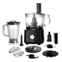 Robot de bucatarie Heinner HFP-750BK, 750 W, Bol 1.2 l, Blender 1.8 L, Disc feliere, Maruntire, Negru