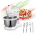 Mixer cu bol Heinner HMBR-300W, Bol Rotativ Inox, 300W, 3.4L, Alb