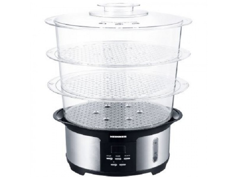 Aparat de gatit cu aburi Heinner Master Collection, 1000 W, 12 l, Argintiu/Negru,HSA-1000XMC 