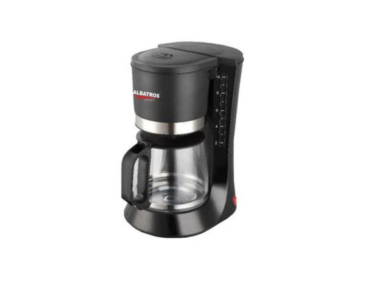 Cafetiera Albatros 680 W, 1.2 l, capacitate 10 cesti, functie antipicurare, negru