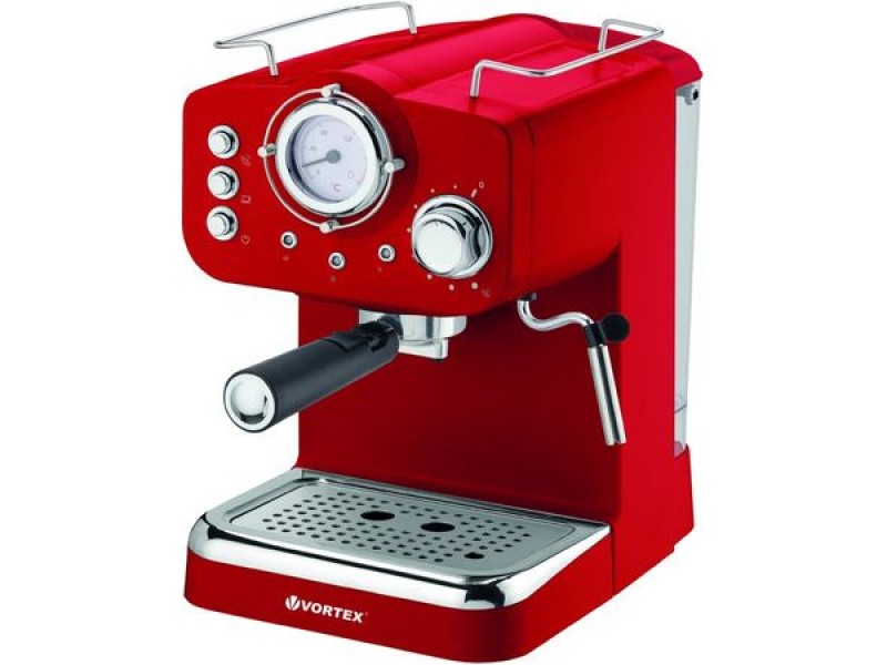 Espressor manual VORTEX SVO4016 1.25 L 1100 W 15 bar Rosu